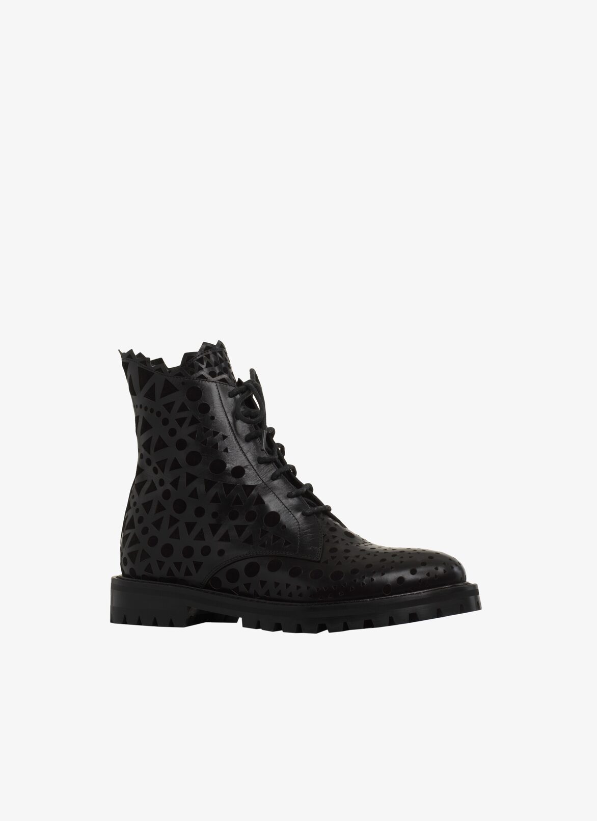 BOOTS VEAU2+CHAMOIS VIENNE BLACK/BLACK ALAÏA BLACK/BLACK  BOOTS VEAU2+CHAMOIS VIENNE BLACK/BLACK